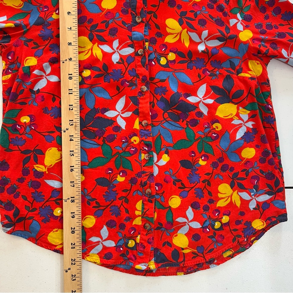 Maeve Red Floral Button-Down Shirt - Picture 7 of 16
